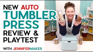 HTVront Auto Tumbler Press Review  Unboxing Setup amp Playtest of a Tumbler Mug and Glass Can [upl. by Nnyleahs]