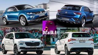 2021 Volkswagen TRoc vs 2021 Skoda Kamiq technical comparison VolkswagenTRoc SkodaKamiq [upl. by Luhey]