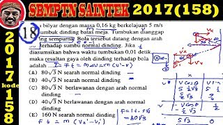 pembahasan soal SBMPTN 2017 saintek 158 fisika no 18 impuls dengan sudut [upl. by Ainala354]