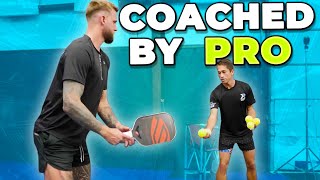 50 Pickleball Player Takes Lesson from a Pro [upl. by Ecylahs]