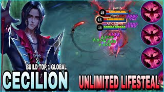 Cecilion Best Build 2023  Insane Damage  Build Top 1 Global Cecilion  MLBB [upl. by Haelak]