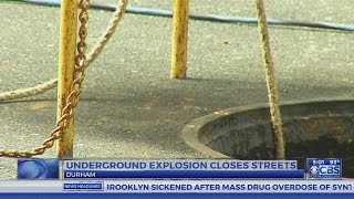 Underground explosions closes Durham streets [upl. by Oal]