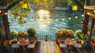 Sweet Summer Jazz🌥️ Relaxing Jazz Instrumental Music amp Cozy Coffee Shop Ambience to WorkStudyFocus [upl. by Ennaid]