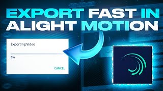 Export Fast In Alight Motion  How To Fast Export In Alight Motion 2021  in 1 minute [upl. by Pacificas]