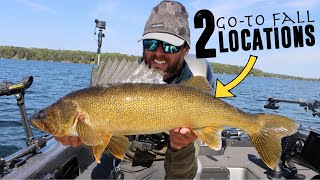 My 2 FAVORITE Locations to Catch Fall Walleyes [upl. by Wainwright561]