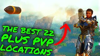 22 PLUS PVP BASE LOCATIONS on Ark Survival Ascended the ISLAND [upl. by Onaicul]