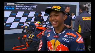 Detik² Hakim Danish HD13 ke podium Aragon Redbull Rookies Cup💪🏽💪🏽🇲🇾🇲🇾🇲🇾mantap [upl. by Iruj]