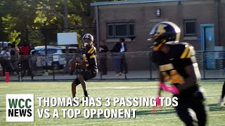 Thomas has 3 passing TDs vs a top opponent [upl. by Yecnuahc]