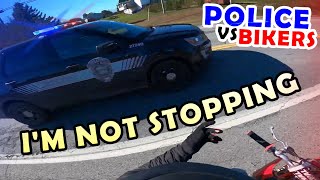 Cop Chases Biker  Police VS Motorcycles Compilation 2023 [upl. by Ehrenberg325]