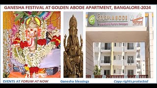 Golden Abode Ganesha Festival 2024 Bangalore India [upl. by Yeslah]