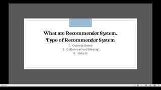 What are Recommender System Types of Recommender System [upl. by Airitac592]