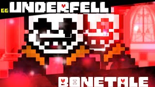 GGUnderfell Sans Bonetale 16 custom character Showcase and Gameplay [upl. by Zinnes]