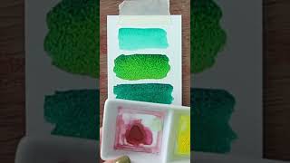 Mixing The BEST Watercolor GREENS [upl. by Legnaesoj448]