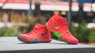 Nike Kyrie 4 quotLucky Charmsquot Review amp OnFeet [upl. by Allecsirp]