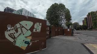 Walking from Nine Elms Station to Battersea Power Station  London Walking Vlog [upl. by Ydnac]