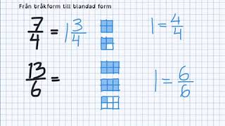 Bråk i blandad form [upl. by Compte]