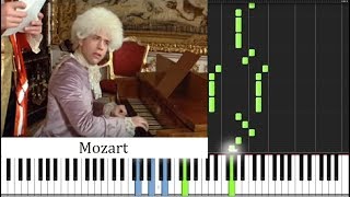 Mozart  Salieris March Piano Tutorial Movie Synthesia [upl. by Anewor298]