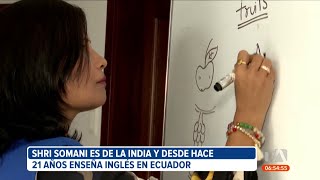 Shri Somani es voluntaria en la enseñanza del inglés en escuelas de escasos recursos en Guayaquil [upl. by Markos286]