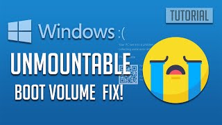 Windows 10 Unmountable Boot Volume FIX 2024 Tutorial [upl. by Lunseth368]