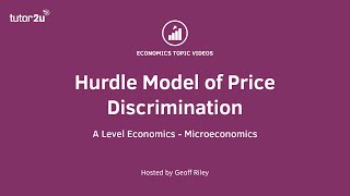 Hurdle Model of Price Discrimination  A Level and IB Economics [upl. by Kern]