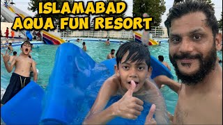 Khatarnak Slides lene Water Park Chale Gaye Wah Cantt Islamabad  Aqua Fun Resort family fun vlog [upl. by Laine]