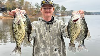 Winter Crappie Fishing in Alabama Wedowee Nov 2024 [upl. by Winnie]