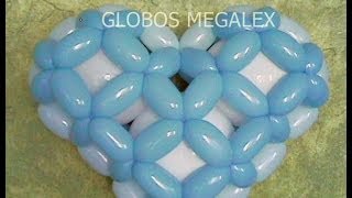 GLOBOS CORAZON 3D CON MEGALEX 1 3 3D HEART [upl. by Roehm412]