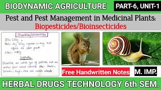 Pest and Pest management in medicinal plants  BiopesticidesBioinsecticides Graceful Pharma 6sem [upl. by Ceil373]