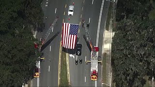 SKY 4 Community loved ones fellow officers honor corrections officer killed at truck stop [upl. by Ertnod]