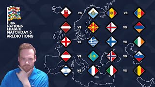 My UEFA Nations League Matchday 3 Predictions 101024 [upl. by Nairoc]