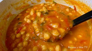 Como hacer Garbanzos Guisados una Receta Riquisíma y Fácil [upl. by Ellicul378]