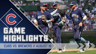 Game Highlights Cubs Come Out on Top After Slugfest vs Brewers  81922 [upl. by Dorothea]