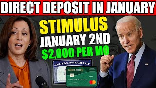 JANUARY DEPOSITING HAPPENING  2000 PER MONTH STIMULUS CHECKS WILL BE DEPOSIT ON JAN 2ND [upl. by Reteid335]