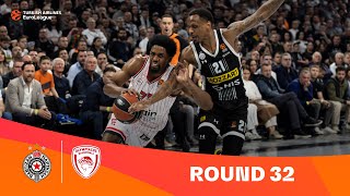 Partizan  Olympiacos  Round 32 Highlights  202324 Turkish Airlines EuroLeague [upl. by Marin]