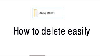 cfrbackup RRMHVQYB How to delete quick heal backup file easy [upl. by Aillicec]