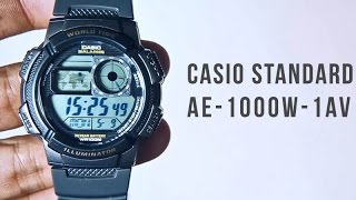 Casio standard AE1000W1AV  Unboxing [upl. by Ynnij]