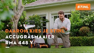 Wat zijn de voordelen van de accugrasmaaier STIHL RMA 448 V [upl. by Gudrin]