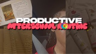 Prod✰ctive Afterschool Routine • cleaning • school work • studying  ft shaniaalyice [upl. by Akihsat]