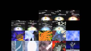 Digimon 25 DigivolutionsShinka in One Screen Japanese [upl. by Leunas]