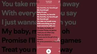 favorite girl lyrics 💓 💕 💗 😶trending song [upl. by Soutor]