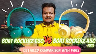 Boat Rockerz 650 VS Boat Rockerz 450 Pro  Detailed Comparison with FAQs  Which is Better [upl. by Ditmore]