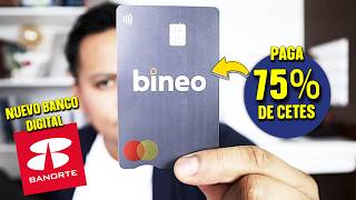 Bineo Review del nuevo Banco Digital de Banorte que Paga 75 de CETES [upl. by Hufnagel]