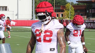 Video from Arkansas fall camp practice No 1 [upl. by Ielerol]