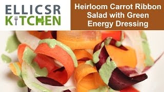 Heirloom Carrot Ribbon Salad with Green Energy Dressing [upl. by Eigla849]