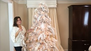 How to Decorate a White Flocked Christmas Tree Full Length [upl. by Li]