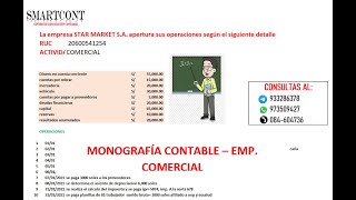 MONOGRAFIA  CONTABILIDAD 2022 EMPRESA COMERCIAL [upl. by Eeliab]