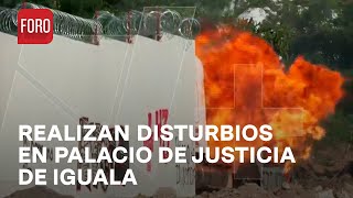 Vandalizan Palacio de Justicia de Iguala en protesta por las desapariciones de los 43 Normalistas [upl. by Aerua679]