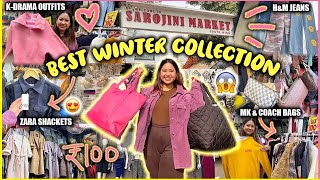 Sarojini Nagar Market WINTER COLLECTION NEW SHOPS KDRAMA OUTFITS BAGS amp MORE ThatQuirkyMiss [upl. by Wickham241]