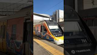 Queensland Rail NGR 700 Series  Departing South Brisbane Station Cleveland Line shorts [upl. by Sakram]