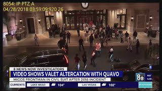 Video shows altercation between Migos rapper Quavo Las Vegas valet [upl. by Acimak]